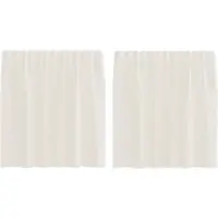 vidaXL Voile Vorhänge mit Lasche 2 Stk. Creme