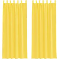 vidaXL Voile Vorhänge mit Stangentaschen 2 Stk. Gelb