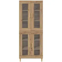 vidaXL Highboard Artisan-Eiche 69,5 x 34 x 180 cm Holzwerkstoff