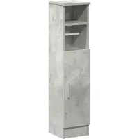 vidaXL Badezimmerschrank mit Rollenhalter Betongrau 20,5x22x90 cm