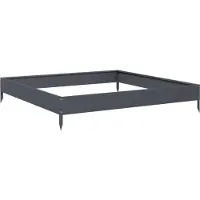 vidaXL Hochbeet Anthrazit 100x100x18,5 cm Stahl