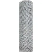 vidaXL Hexagonzaun Silber 0,4 x 50 m Verzinkter Stahl