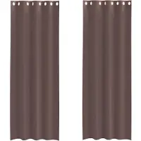 vidaXL Voile Vorhänge mit Ösen 2 Stk. Braun 140x260 cm
