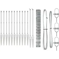 vidaXL Schweißdrahtzaun mit Spikes 25 x 1,2 m Verzinkter Stahl Silber