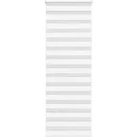 vidaXL Doppelrollo Weiß 80x200 cm Stoffbreite 75,9 cm Polyester