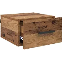 vidaXL Nachttisch Wandmontiert Altholz 35 x 35 x 20 cm Holzwerkstoff