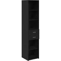 vidaXL Highboard Schwarz Eichen-Optik 40 x 42,5 x 185 cm Holzwerkstoff