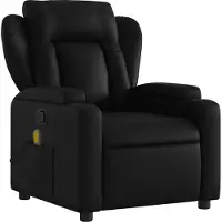 vidaXL Massage-Relaxsessel, Kunstleder, Schwarz