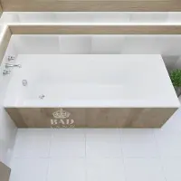 Polimat Badewanne Rechteck Medium 170x75 mit Ablaufgarnitur, Füßen und Styroporverkleidung GRATIS