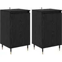 vidaXL Sideboard 2 Stk. Schwarz Eichen-Optik 40 x 35 x 70 cm