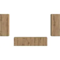 vidaXL TV-Schrankset Wandmontiert 2 pcs Artisan-Eiche Holzwerkstoff