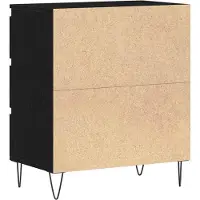 vidaXL Sideboard Schwarz Eichen-Optik 60 x 35 x 70 cm Holzwerkstoff