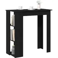 vidaXL Bartisch 102 x 50 x 103,5 cm Holzwerkstoff Schwarz Eichen-Optik