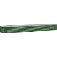 vidaXL Hochbeet Verzinkter Stahl 396x100x36 cm Grün