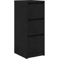 vidaXL Sideboard Schwarz Eichen-Optik 29,5x34x76 cm Holzwerkstoff