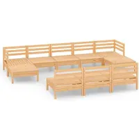 vidaXL 10-tlg. Garten-Lounge-Set Massivholz Kiefer