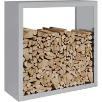 vidaXL Brennholzregal 100x40x100 cm Verzinkter Stahl