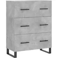 vidaXL Highboard Betongrau 69,5x34x180 cm Holzwerkstoff