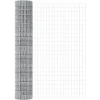 vidaXL Bodenmontierter Euro-Zaun 10 x 1,6 m Verzinkter Stahl Silber