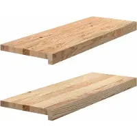 vidaXL Fensterbänke 2 Stk. Unbehandelt 70x25x2 cm Massivholz Eiche
