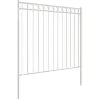 vidaXL Zaunelement ASSEN 170 x 200 cm Stahl Weiß