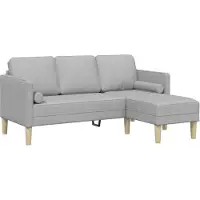 vidaXL Sofa Set Wolkengrau 173 x 131 x 67 cm Polyester