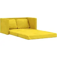 vidaXL Bodensofa mit Schlaffunktion Dunkelgelb 122x204x55 cm Samt