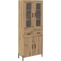 vidaXL Highboard Artisan-Eiche 69,5 x 34 x 180 cm Holzwerkstoff