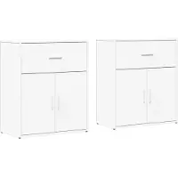 vidaXL Sideboards 2 Stk. Weiß 60x31x70 cm Holzwerkstoff