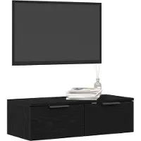 vidaXL Wandschrank Schwarz Eichen-Optik 68 x 30 x 20 cm Holzwerkstoff