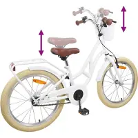 vidaXL Kinderfahrrad 24 Zoll für 8-12 Jahre alt Weiß