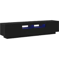 vidaXL TV-Schrankset 2 pcs Schwarz 180 x 35 x 40 cm Holzwerkstoff
