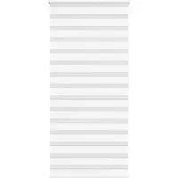vidaXL Doppelrollo Weiß 110x200 cm Stoffbreite 105,9 cm Polyester