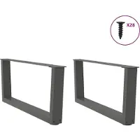 vidaXL Couchtischbeine V-Form 2 Stück Anthrazit 70x(30-31,3) cm Stahl
