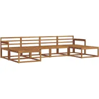 vidaXL Outdoor-Sofagarnitur 6 pcs Natur Massivholz Akazie