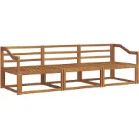 vidaXL Outdoor-Sofagarnitur 3 pcs Natur Massivholz Akazie