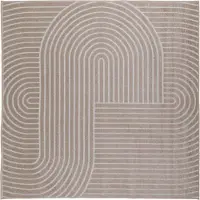 vidaXL Bereichsteppiche PALMERAS Beige 120 x 120 cm Polyester
