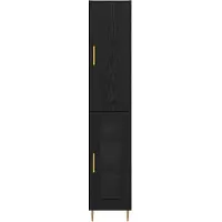 vidaXL Highboard 2 Stk. Schwarz Eichen-Optik 34,5 x 34 x 180 cm