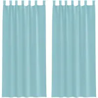vidaXL Voile Vorhänge mit Schlaufen 2 Stk. Türkis 140x225 cm