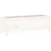 vidaXL Hochbeet Weiß 119,5x40x39 cm Massivholz Kiefer