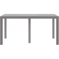 vidaXL Gartentisch Hellgrau 150 x 100 x 73 cm Poly-Rattan