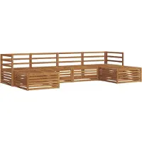 vidaXL Outdoor-Sofagarnitur 6 stk. Natur Massivholz Akazie