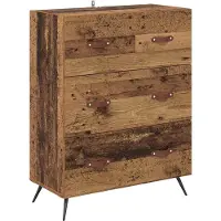 vidaXL Highboard Altholz 69,5 x 34 x 180 cm Holzwerkstoff