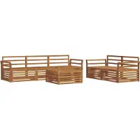 vidaXL Outdoor-Sofagarnitur 6 stk. Natur Massivholz Akazie