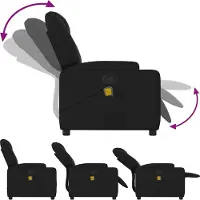 vidaXL Massage-Relaxsessel, Stoff, Schwarz