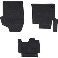 vidaXL Autofußmatte 3 pcs Schwarz Gummi