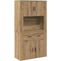 vidaXL Highboard Artisan-Eiche 80 x 33 x 150 cm Holzwerkstoff