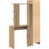 vidaXL Schreibtisch mit Regal mit Speicher 2 Stk. Artisan-Eiche