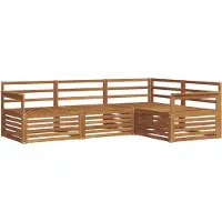 vidaXL Outdoor-Sofagarnitur 4 Stk. Natur Massivholz Akazie