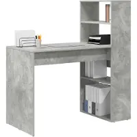vidaXL Schreibtisch Beton Grau Holzwerkstoff 113 x 54 x 120 cm